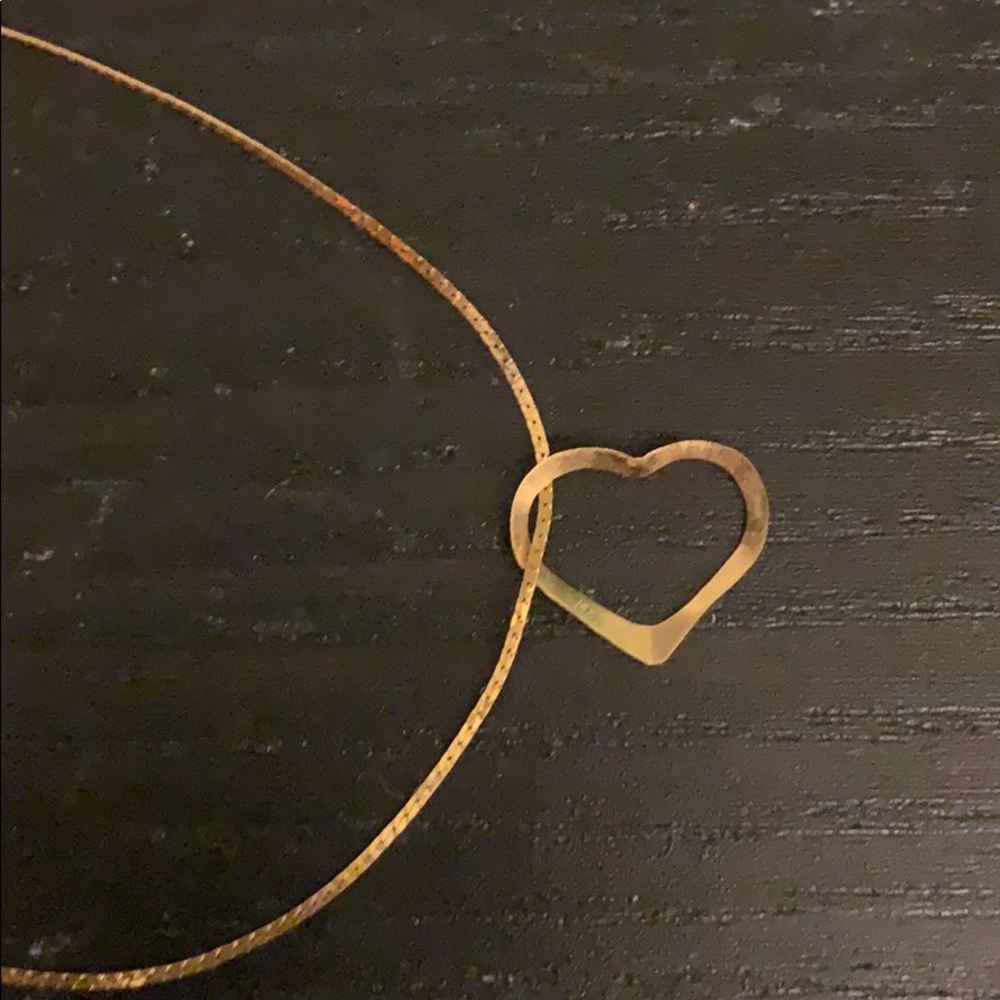 14K Gold heart necklace
